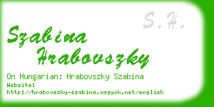 szabina hrabovszky business card